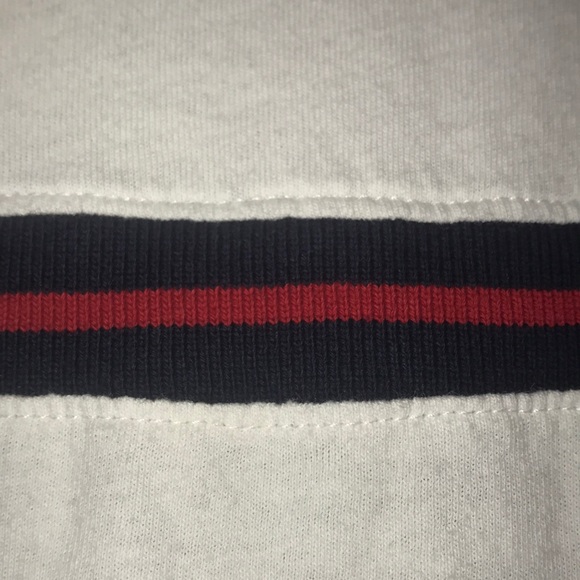 Brandy Melville White, Navy and Red Striped Tee - Picture 3 of 3